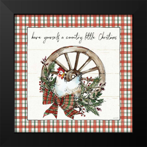Holiday on the Farm V Plaid Black Modern Wood Framed Art Print by Tavoletti, Anne