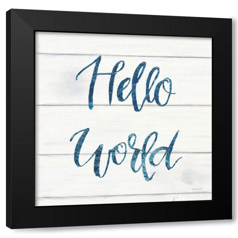 Sweet Baby Boy I White Wood Sq Black Modern Wood Framed Art Print with Double Matting by Jackson, Jenaya