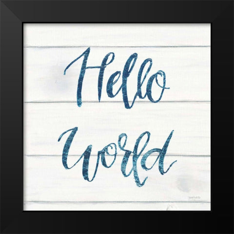 Sweet Baby Boy I White Wood Sq Black Modern Wood Framed Art Print by Jackson, Jenaya