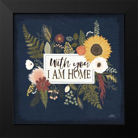 Autumn Romance III Black Modern Wood Framed Art Print by Marshall, Laura