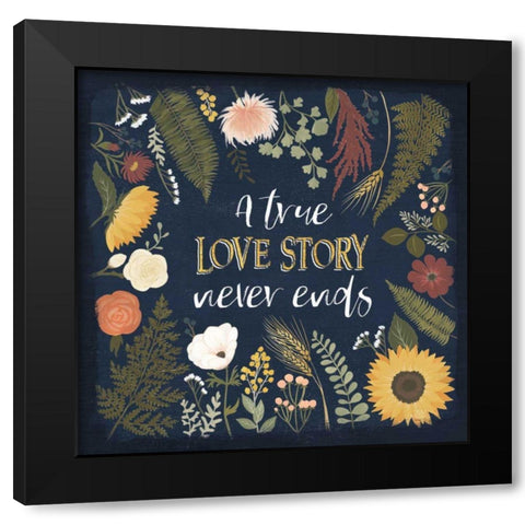 Autumn Romance V Black Modern Wood Framed Art Print by Marshall, Laura