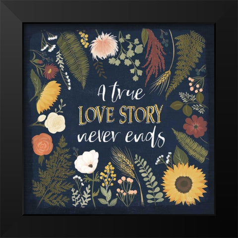 Autumn Romance V Black Modern Wood Framed Art Print by Marshall, Laura