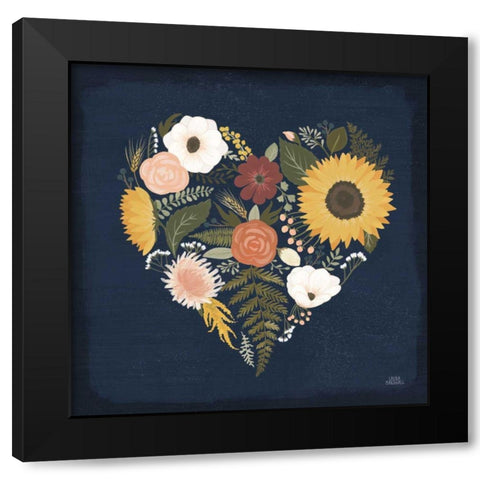 Autumn Romance IX Black Modern Wood Framed Art Print by Marshall, Laura