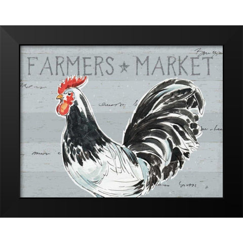 Roosters Call I - No Dots Black Modern Wood Framed Art Print by Brissonnet, Daphne