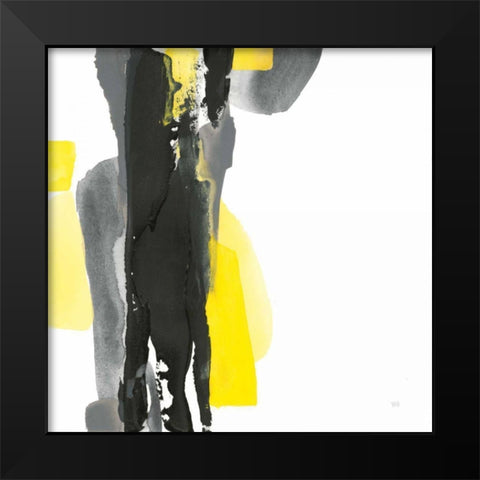 Black and Yellow II v2 Black Modern Wood Framed Art Print by Paschke, Chris