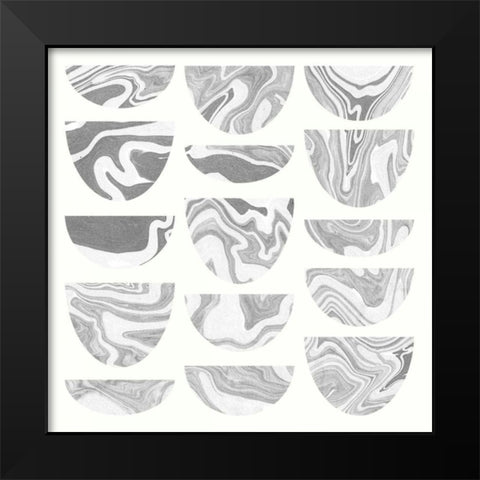 Simplicity II Black Modern Wood Framed Art Print by Wild Apple Portfolio