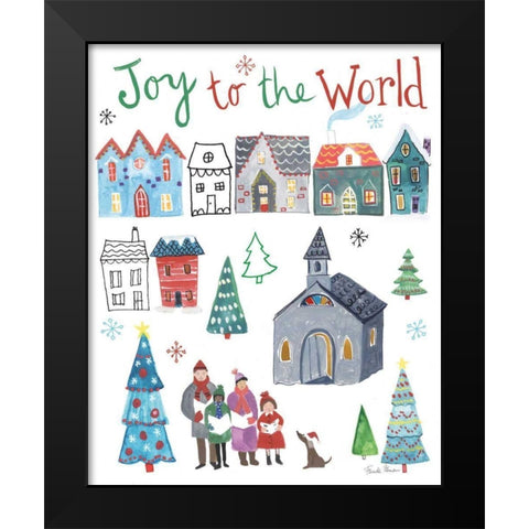 Holiday Festivities III Black Modern Wood Framed Art Print by Zaman, Farida