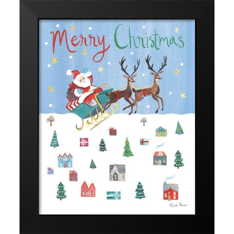 Holiday Festivities IV Black Modern Wood Framed Art Print by Zaman, Farida