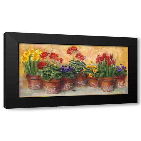 Spring in the Greenhouse Black Modern Wood Framed Art Print by Rowan, Carol