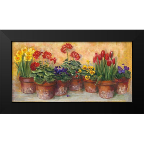 Spring in the Greenhouse Black Modern Wood Framed Art Print by Rowan, Carol