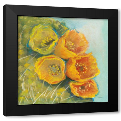 Blooming Succulent II Black Modern Wood Framed Art Print with Double Matting by Rowan, Carol