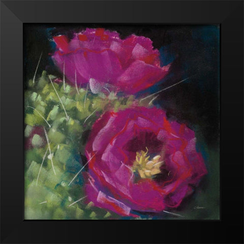 Blooming Succulent III Black Modern Wood Framed Art Print by Rowan, Carol