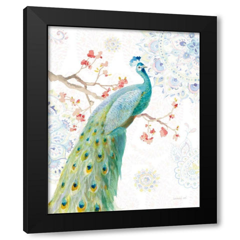 Jaipur I Black Modern Wood Framed Art Print with Double Matting by Nai, Danhui