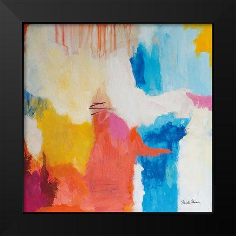 Feeling Zen Black Modern Wood Framed Art Print by Zaman, Farida