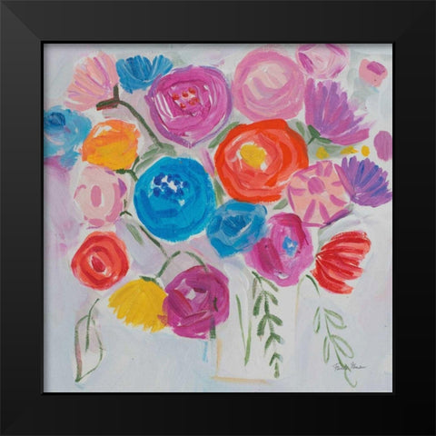 Delicate Flair I Black Modern Wood Framed Art Print by Zaman, Farida