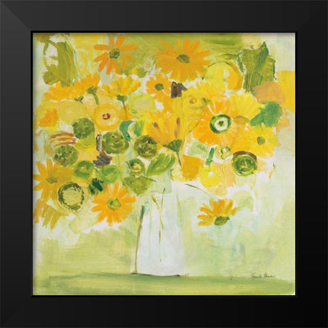 Morning Glow Black Modern Wood Framed Art Print by Zaman, Farida