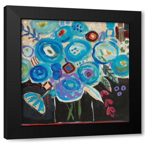 Picasso Vibe Black Modern Wood Framed Art Print by Zaman, Farida