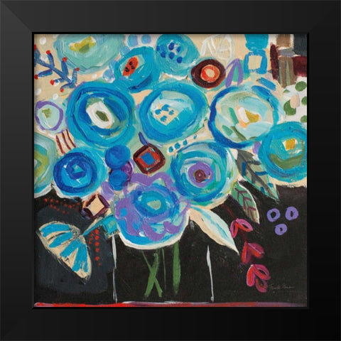 Picasso Vibe Black Modern Wood Framed Art Print by Zaman, Farida