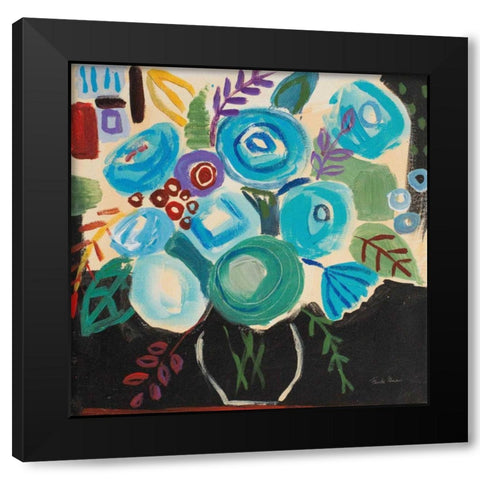 Bold Black Modern Wood Framed Art Print by Zaman, Farida