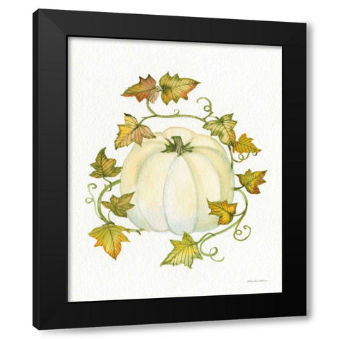 Pumpkin and Vines III Black Modern Wood Framed Art Print by McKenna, Kathleen Parr