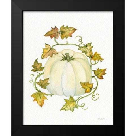 Pumpkin and Vines III Black Modern Wood Framed Art Print by McKenna, Kathleen Parr