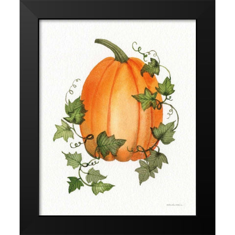Pumpkin and Vines IV Black Modern Wood Framed Art Print by McKenna, Kathleen Parr