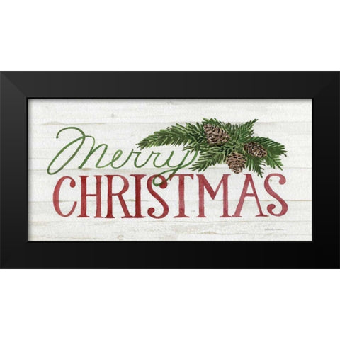 Holiday Saying II on Wood Whitewash Dark Black Modern Wood Framed Art Print by McKenna, Kathleen Parr