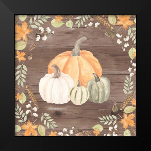 Autumn Offering II Dark Black Modern Wood Framed Art Print by Jackson, Jenaya