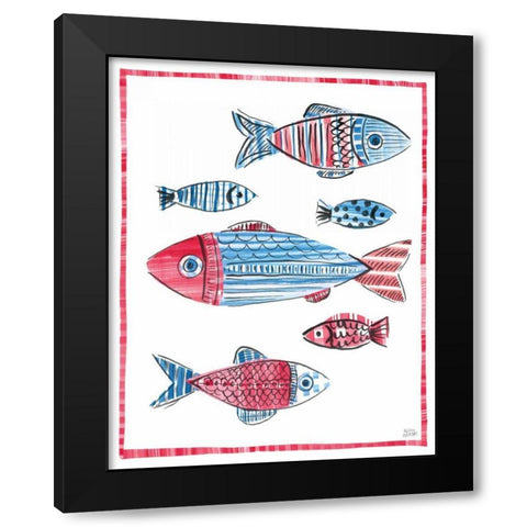 Coastal Americana I Black Modern Wood Framed Art Print with Double Matting by Averinos, Melissa