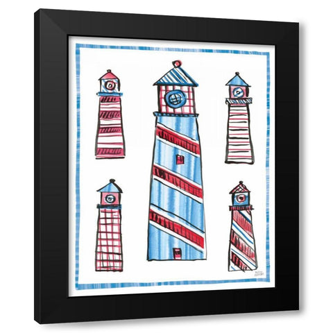 Coastal Americana II Black Modern Wood Framed Art Print by Averinos, Melissa