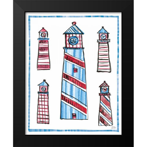 Coastal Americana II Black Modern Wood Framed Art Print by Averinos, Melissa