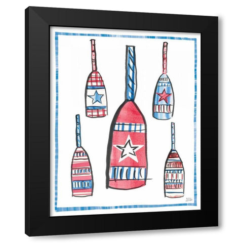 Coastal Americana III Black Modern Wood Framed Art Print with Double Matting by Averinos, Melissa