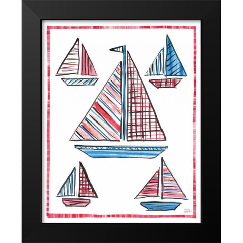 Coastal Americana IV Black Modern Wood Framed Art Print by Averinos, Melissa