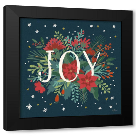 Christmas Bloom VI Black Modern Wood Framed Art Print with Double Matting by Penner, Janelle