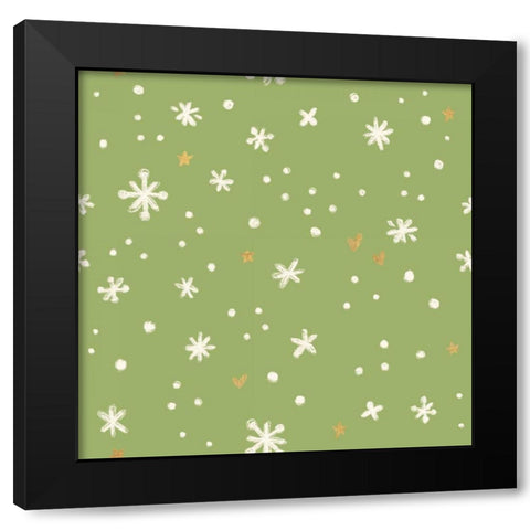 Christmas Bloom Step 05A Black Modern Wood Framed Art Print with Double Matting by Penner, Janelle