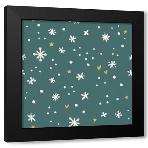 Christmas Bloom Step 05C Black Modern Wood Framed Art Print with Double Matting by Penner, Janelle