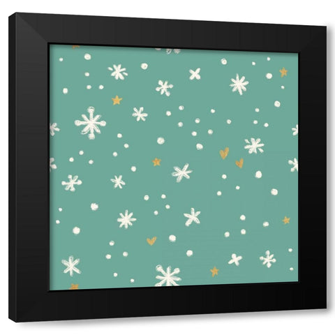 Christmas Bloom Step 05D Black Modern Wood Framed Art Print with Double Matting by Penner, Janelle