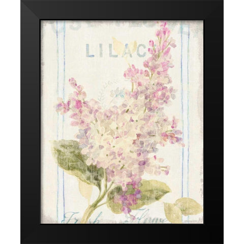 Floursack Florals V Black Modern Wood Framed Art Print by Nai, Danhui