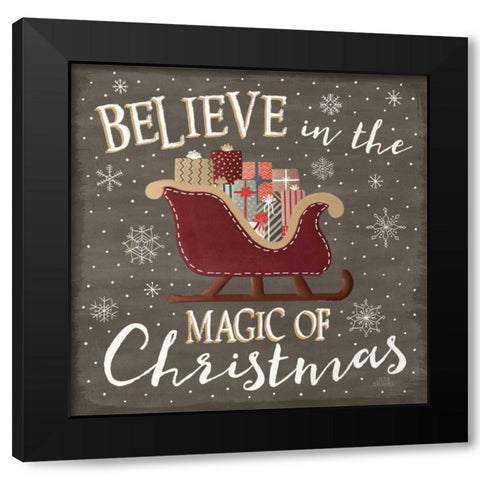 Christmas Cheer V Black Modern Wood Framed Art Print with Double Matting by Marshall, Laura