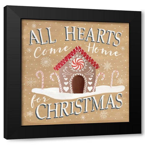 Christmas Cheer VII Black Modern Wood Framed Art Print with Double Matting by Marshall, Laura
