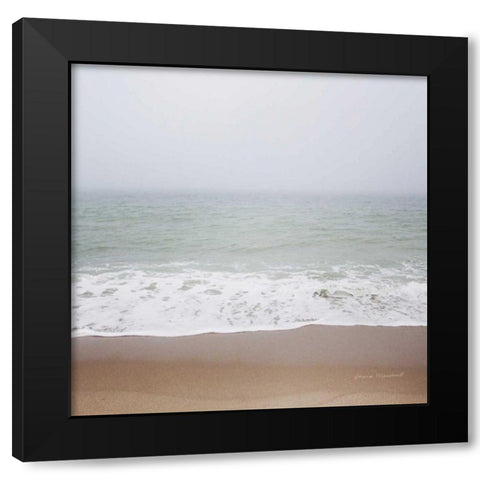 Walk on the Beach Black Modern Wood Framed Art Print by Marshall, Laura