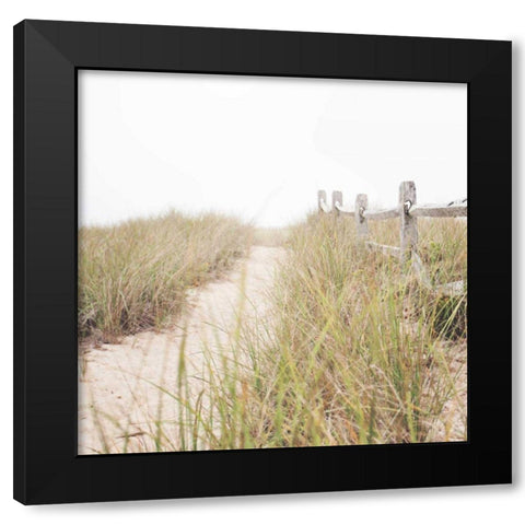 To the Beach Black Modern Wood Framed Art Print by Marshall, Laura