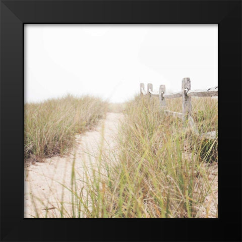 To the Beach Black Modern Wood Framed Art Print by Marshall, Laura