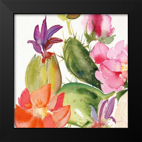 Desert Rose II Black Modern Wood Framed Art Print by Rice, Kristy