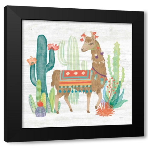 Lovely Llamas III Black Modern Wood Framed Art Print by Urban, Mary