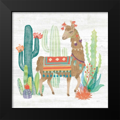 Lovely Llamas III Black Modern Wood Framed Art Print by Urban, Mary