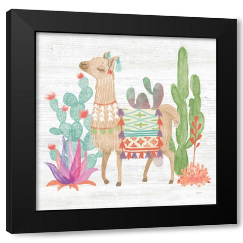 Lovely Llamas IV Black Modern Wood Framed Art Print with Double Matting by Urban, Mary