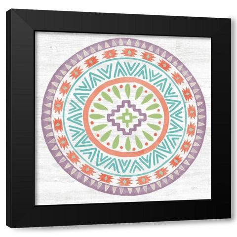 Lovely Llamas Mandala II Black Modern Wood Framed Art Print with Double Matting by Urban, Mary