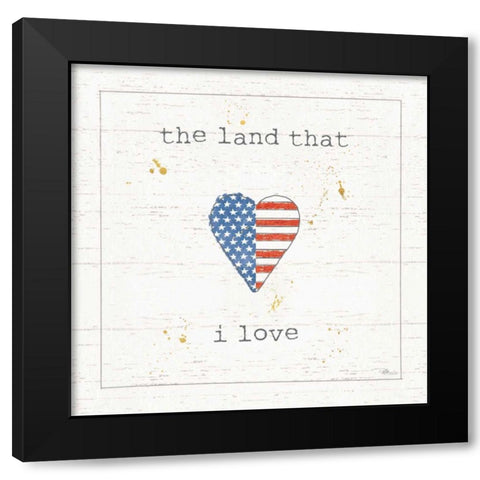 USA Cuties III Shiplap Black Modern Wood Framed Art Print with Double Matting by Pela Studio