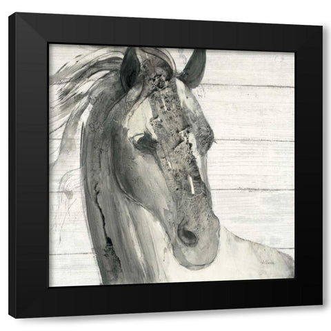 In the Wind I Shiplap Black Modern Wood Framed Art Print with Double Matting by Hristova, Albena